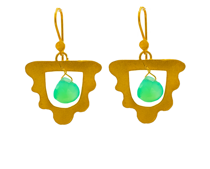 Tereza of Naxos Cleopatra the Bohemian, Earrings, in Gold Plated Silver Jewellery 79 € Tereza's Greek Concept Store