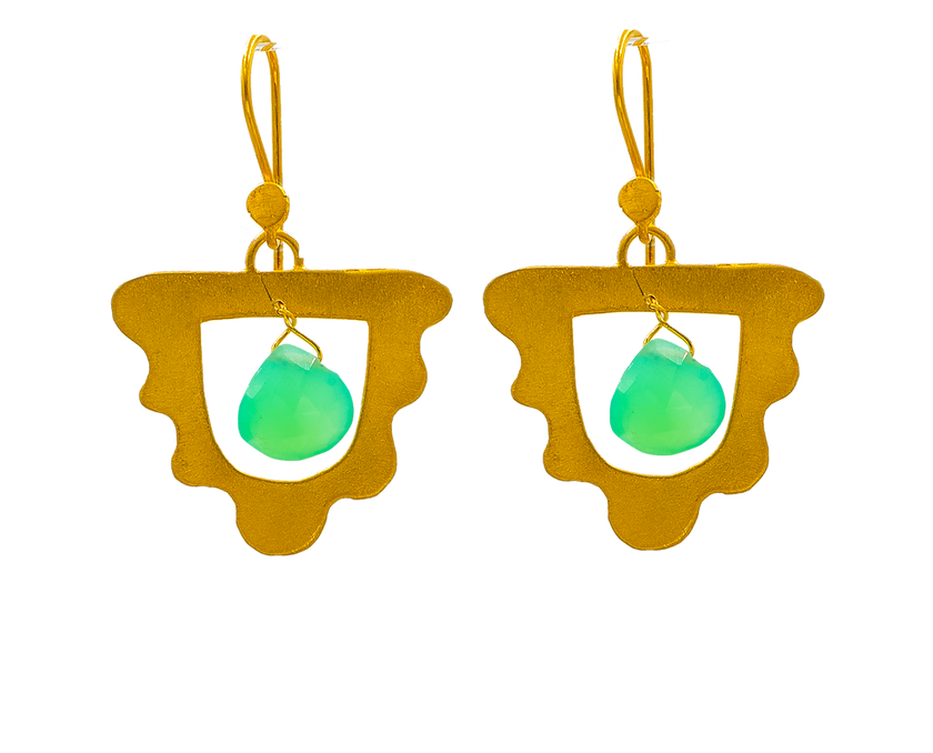 Cleopatra the Bohemian, Earrings, in Gold Plated Silver