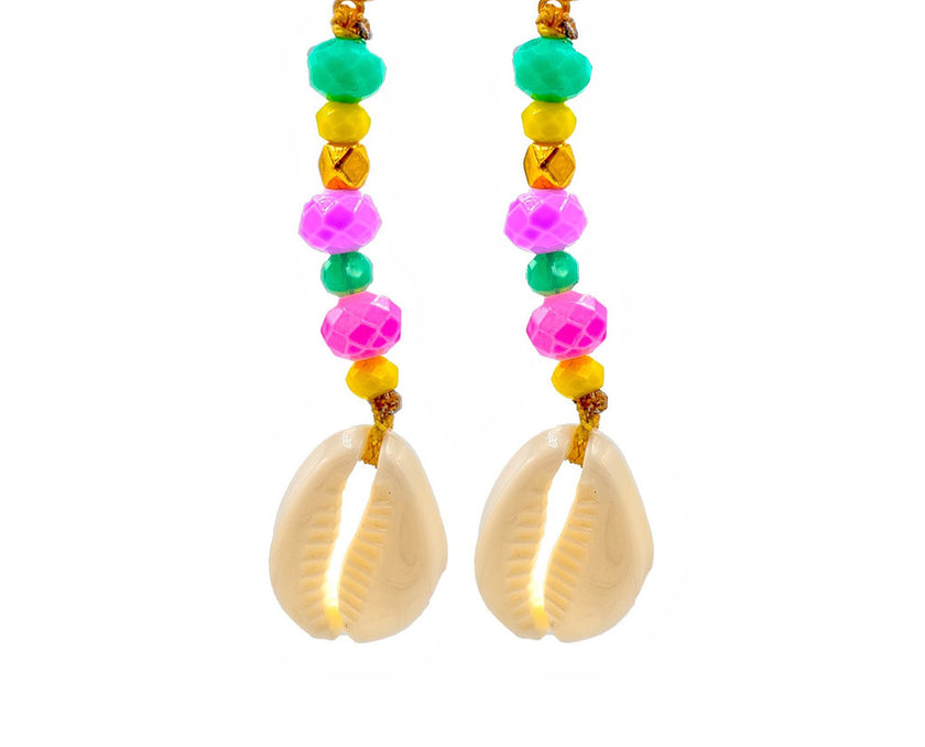 Tereza of Naxos Boho Style, Sea Shell, Colourful Earrings Jewellery 29 € Tereza's Greek Concept Store