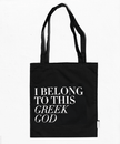 Close up of greek god tote bag