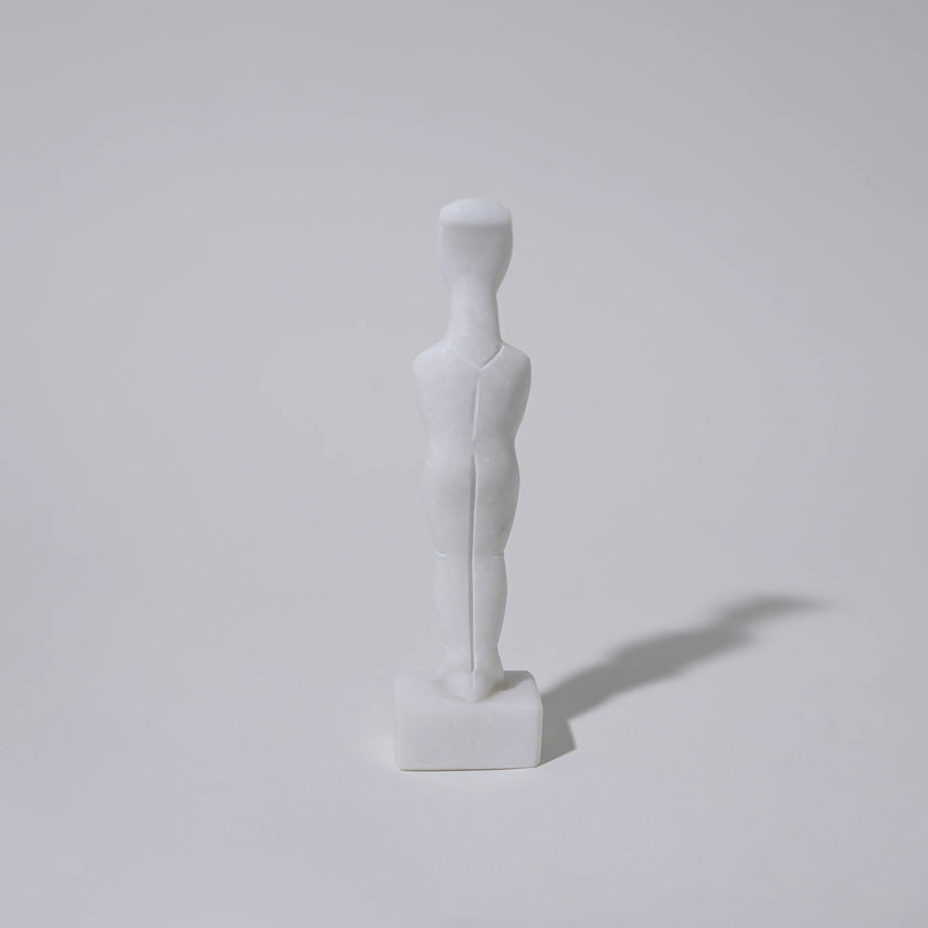 Cycladic Marble Figurine 14cm – Handmade in Naxos from Authentic Naxian Marble