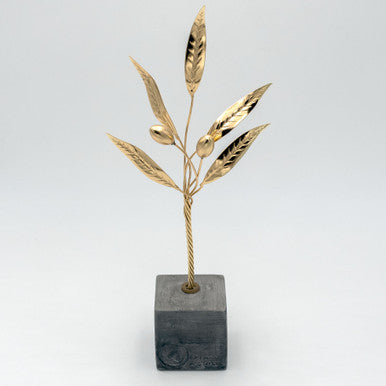 Golden Olive Branch, Handcrafted detail view