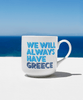 Close up of memories greece coffee ceramic mug