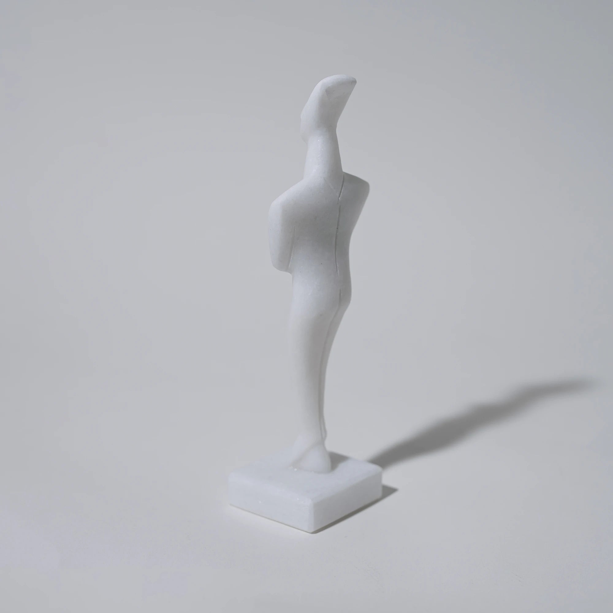 Cycladic Marble Female Figurine Sculpture – Handmade in Naxos from Authentic Naxian Marble