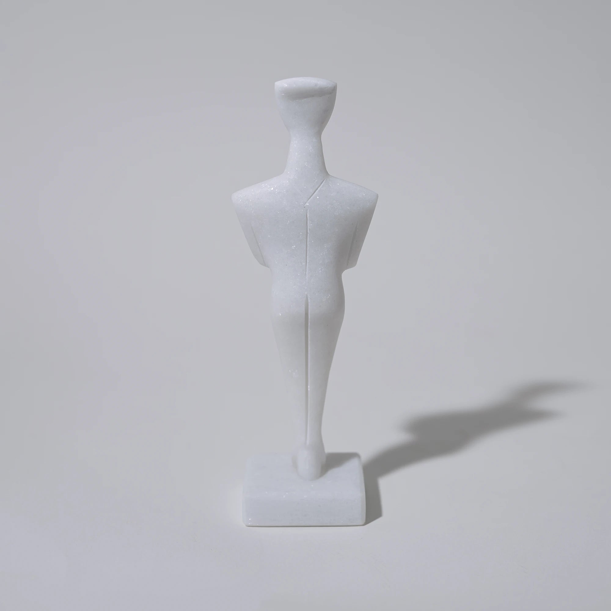 Cycladic Marble Female Figurine Sculpture – Handmade in Naxos from Authentic Naxian Marble