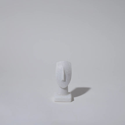 Mini Cycladic marble head sculpture handmade in Naxos from authentic Naxos marble
