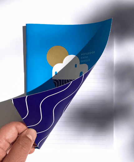 Close up of yummy greece notebook