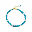 “Oh, Coral…!” Turquoise Necklace with Pearls