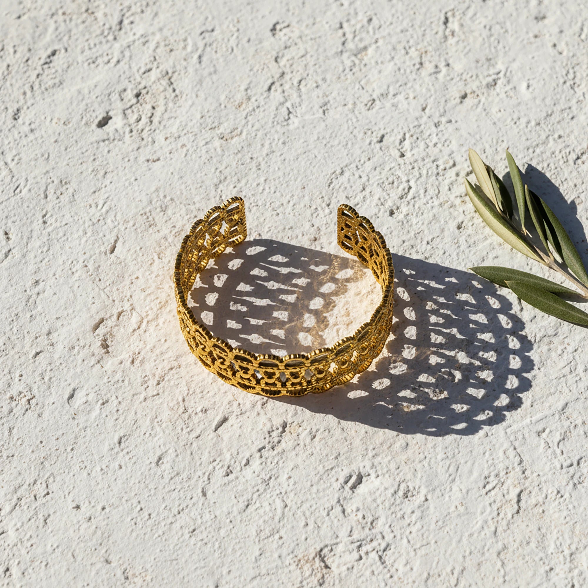Ariadne Filigree Cuff Bracelet detail view