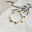 Asteria Pearl Coin Bracelet detail view