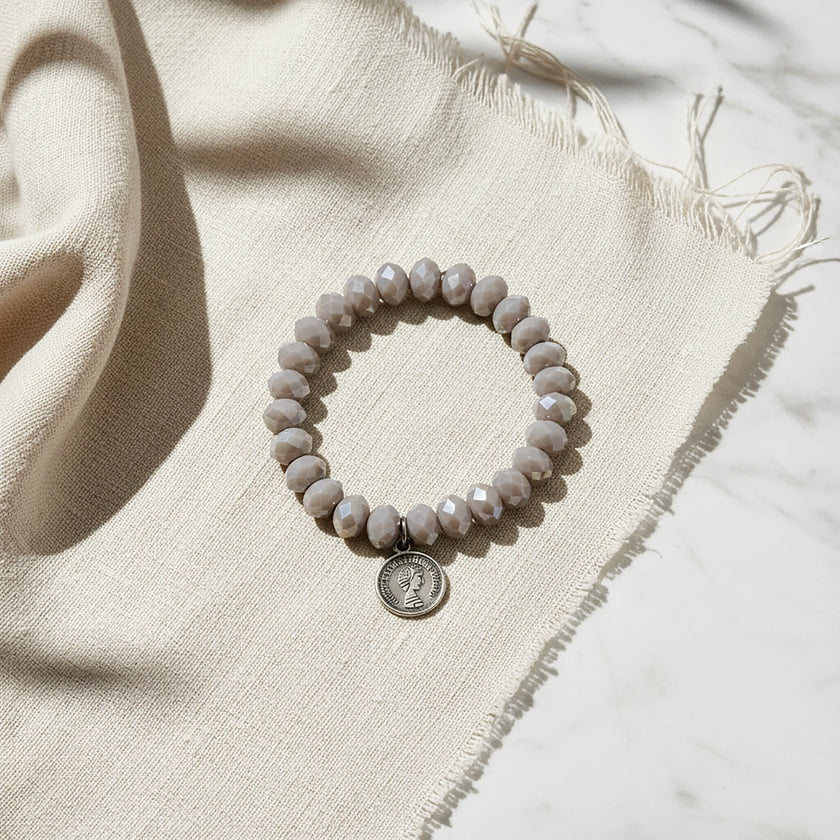 Thaleia Coin Charm Bracelet styled view