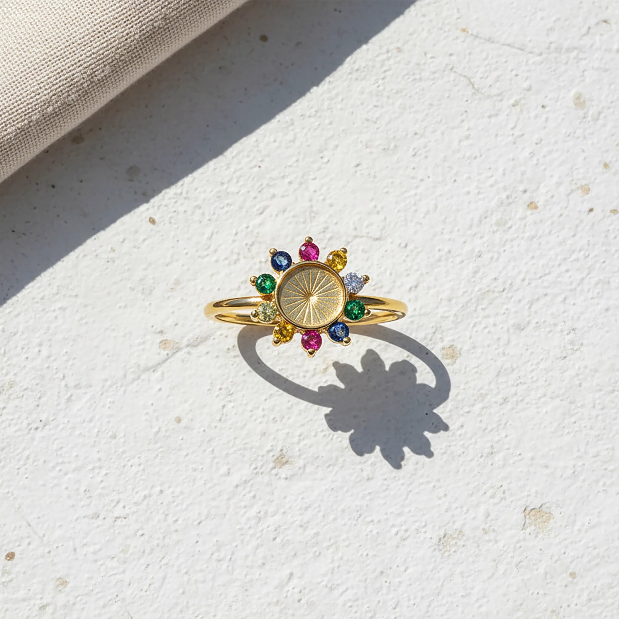 Tereza's Zircon Flower Ring styled view