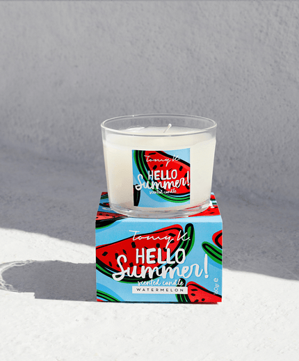 Hello Summer  Watermelon Scented Candle